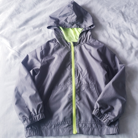 Wonder Nation Boys 5T Lightweight Gray Jacket With Neon Accents - Picture 1 of 6